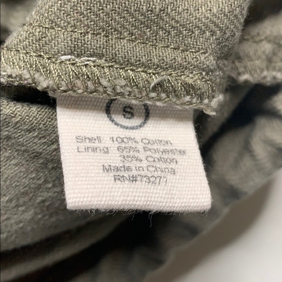 Hang Ten 3/4 Sleeve Oversized Collar Crop Jacket Green S - Picture 6 of 8